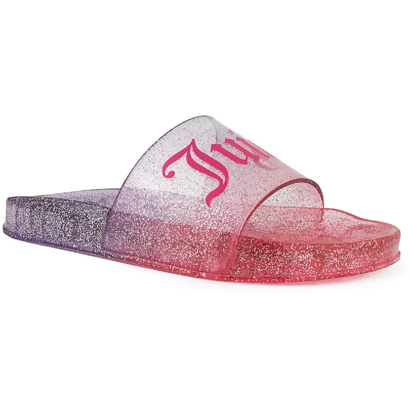 Shock - Absorbing Women's Sandals with a Soft Insole in Black for Active LifestylesJuicy Couture Womens Bex Glitter Open Toe Slide Sandals Shock - Absorbing Women's Sandals with a Soft Insole in Black for Active LifestylesJuicy Couture Womens Bex Glitter Open Toe Slide Sandals