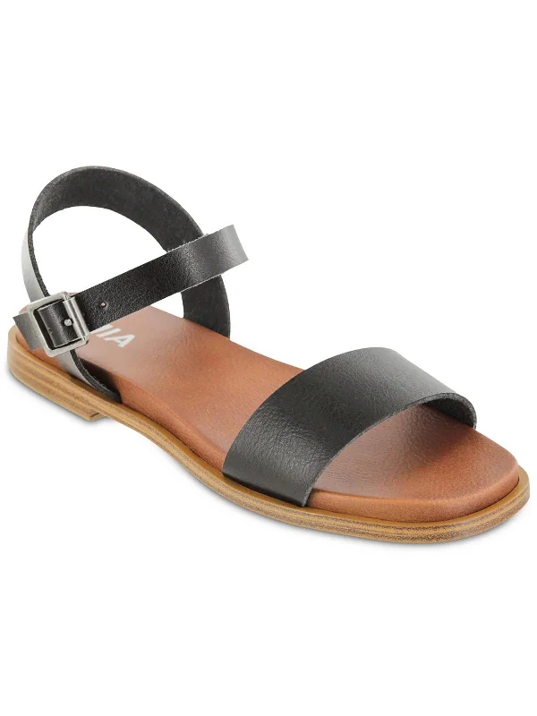 Adjustable Strap Women's Sandals with a Padded Heel in Pink for a Custom FitKarina Womens Faux Leather Flat Slingback Sandals