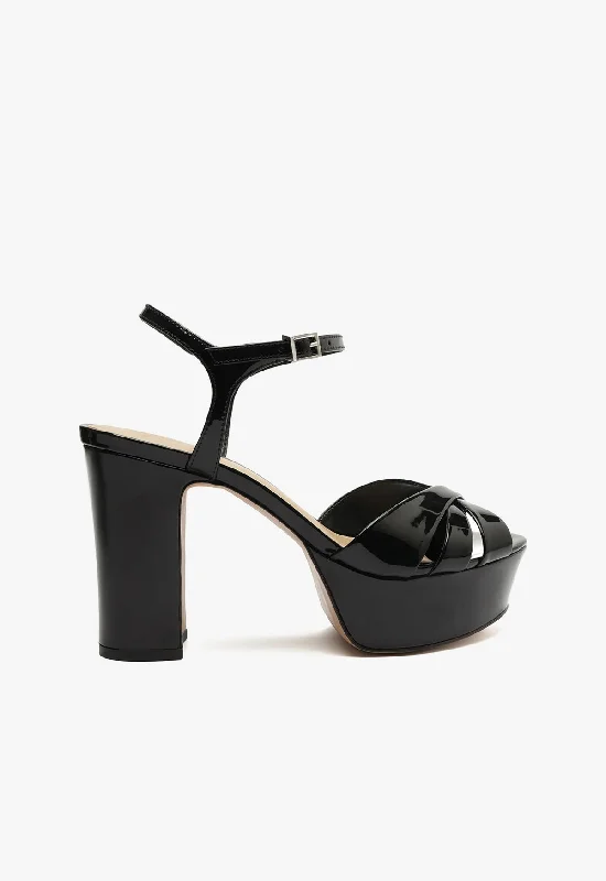 Shock - Absorbing Women's Sandals with a Soft Insole in Black for Active LifestylesKeefa Patent Leather Sandal Shock - Absorbing Women's Sandals with a Soft Insole in Black for Active LifestylesKeefa Patent Leather Sandal