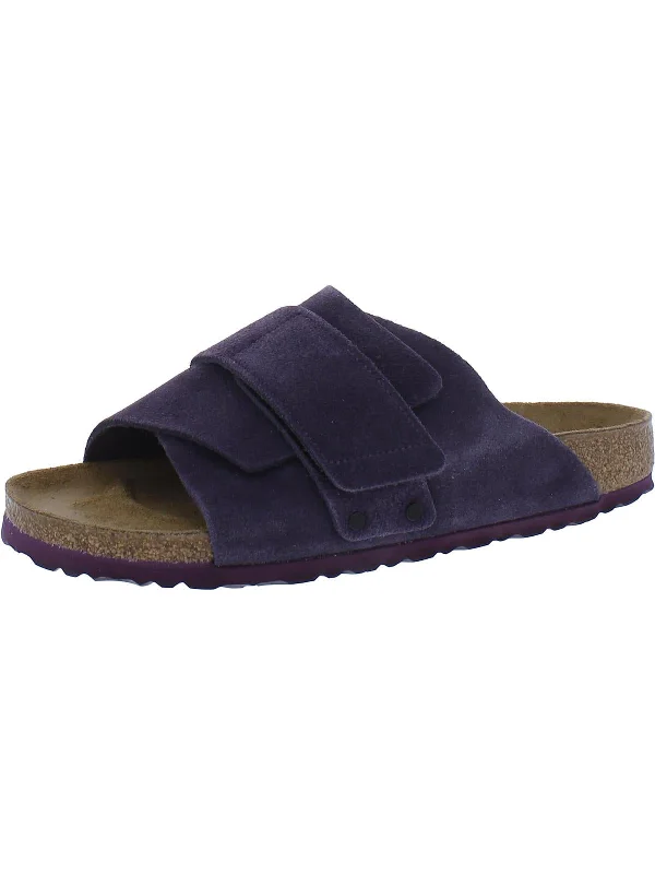 Women's Cork - Soled Espadrille Sandals with a Rope - Trimmed Upper in Navy for a Summer VibeKyoto Womens Solid Flat Slide Sandals Women's Cork - Soled Espadrille Sandals with a Rope - Trimmed Upper in Navy for a Summer VibeKyoto Womens Solid Flat Slide Sandals