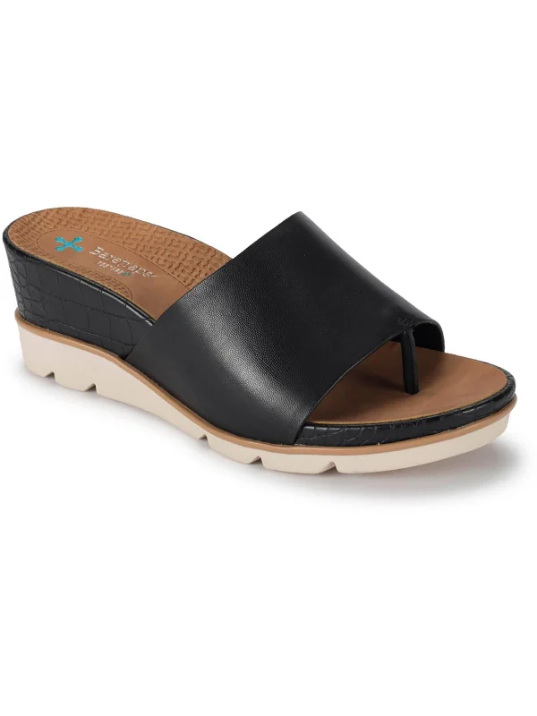 Orthopedic Women's Sandals with Arch Support in Gray for Foot HealthLeigha Womens Faux Leather Slip On Wedge Sandals Orthopedic Women's Sandals with Arch Support in Gray for Foot HealthLeigha Womens Faux Leather Slip On Wedge Sandals