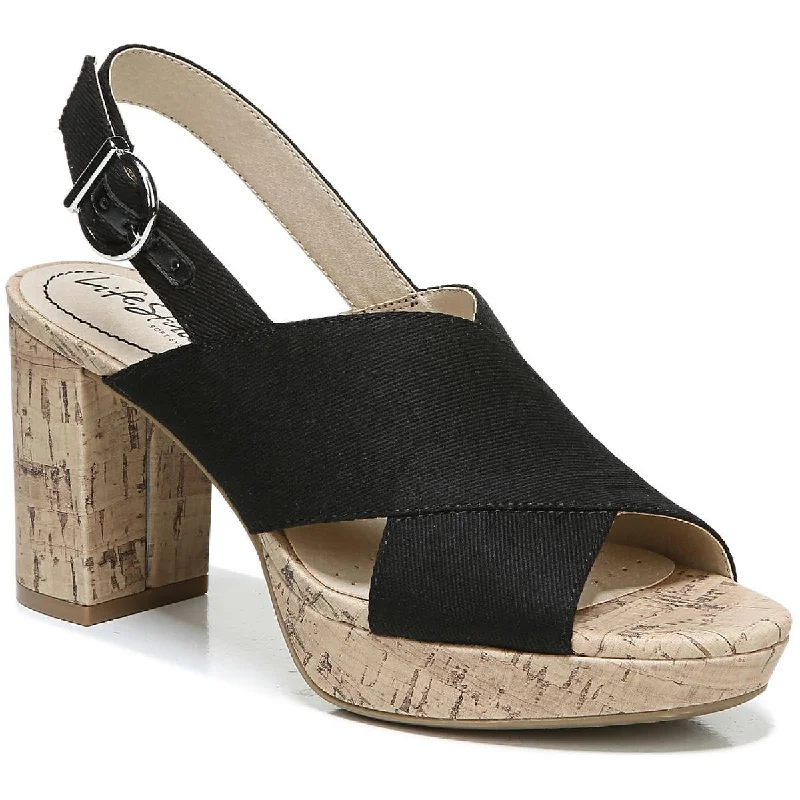 Plus Size Women's Wide - Width Platform Sandals in Black for Added Comfort and HeightLifeStride Womens Lara Padded Insole Canvas Platform Sandals Plus Size Women's Wide - Width Platform Sandals in Black for Added Comfort and HeightLifeStride Womens Lara Padded Insole Canvas Platform Sandals