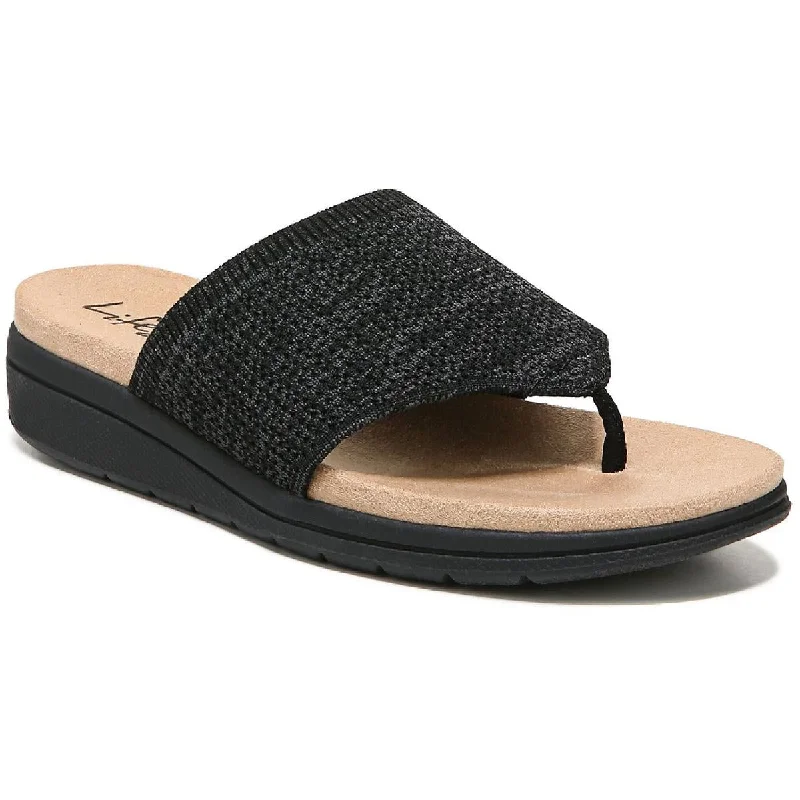 Women's Cork - Soled Espadrille Sandals with a Rope - Trimmed Upper in Navy for a Summer VibeLifeStride Womens Poolside Slip On Thong Slide Sandals Women's Cork - Soled Espadrille Sandals with a Rope - Trimmed Upper in Navy for a Summer VibeLifeStride Womens Poolside Slip On Thong Slide Sandals