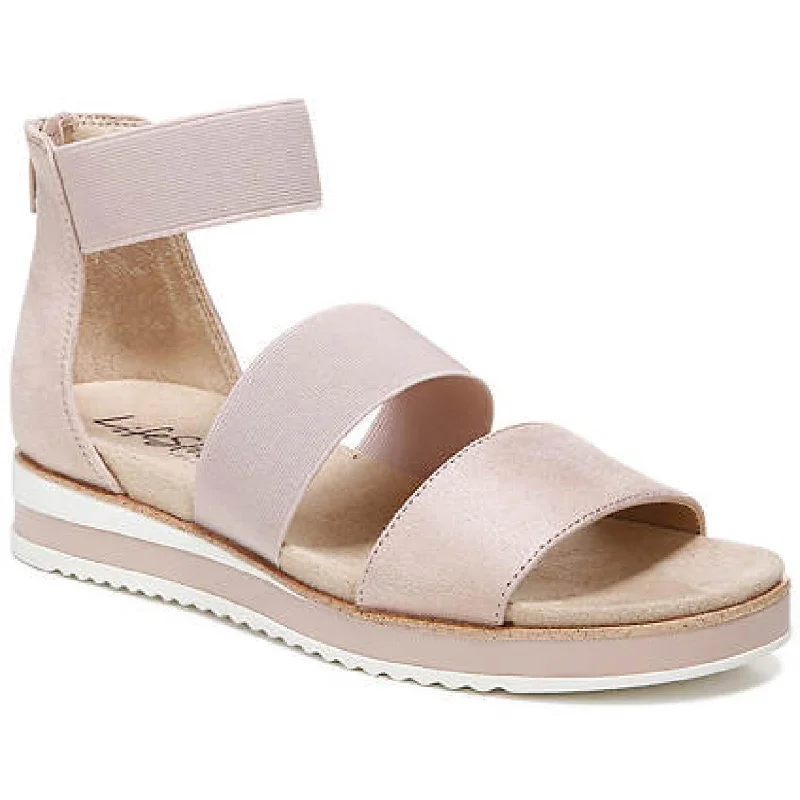 Elastic - Strap Women's Sandals with a Padded Toe in Teal for Easy On - and - OffLifeStride Womens Zee Sandal Ankle Strap Foot Bed Flatform Sandals Elastic - Strap Women's Sandals with a Padded Toe in Teal for Easy On - and - OffLifeStride Womens Zee Sandal Ankle Strap Foot Bed Flatform Sandals
