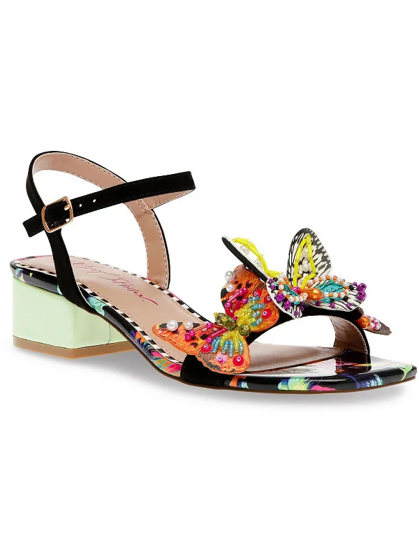 Women's Thong Sandals with a Beaded Design in Multicolor for a Beachy AestheticLOTTY Womens Block heel Square toe Ankle Strap Women's Thong Sandals with a Beaded Design in Multicolor for a Beachy AestheticLOTTY Womens Block heel Square toe Ankle Strap