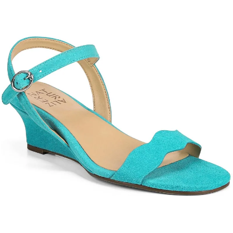 Anti - Slip Women's Sandals with a Grooved Sole in Green for Outdoor AdventuresNaturalizer Womens Lacey Leather Ankle Strap Wedge Sandals Anti - Slip Women's Sandals with a Grooved Sole in Green for Outdoor AdventuresNaturalizer Womens Lacey Leather Ankle Strap Wedge Sandals