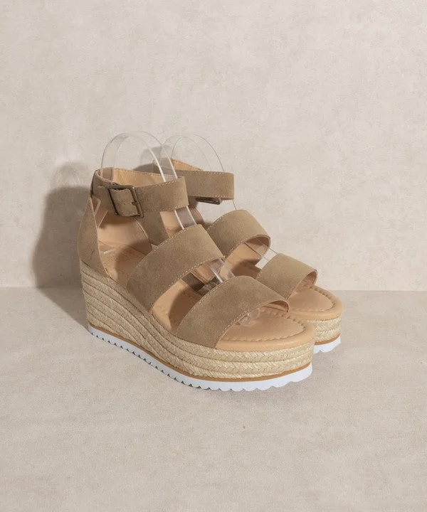 Women's Leather - Strapped Sandals with a Braided Detail in Brown for a Rustic AppealSlyvie - Double Strap Wedge Sandals For women Women's Leather - Strapped Sandals with a Braided Detail in Brown for a Rustic AppealSlyvie - Double Strap Wedge Sandals For women