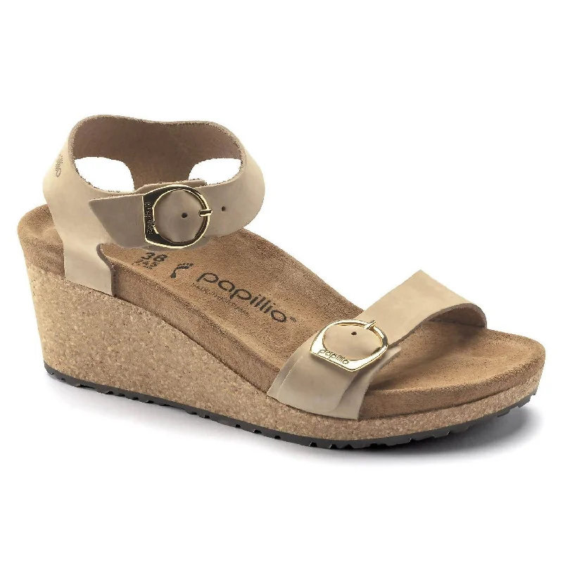 Women's Flat Slide Sandals with a Memory Foam Insole in White for All - Day ComfortPapillio Soley Ring Buckle Sandal - Narrow Width In Sandcastle Women's Flat Slide Sandals with a Memory Foam Insole in White for All - Day ComfortPapillio Soley Ring Buckle Sandal - Narrow Width In Sandcastle