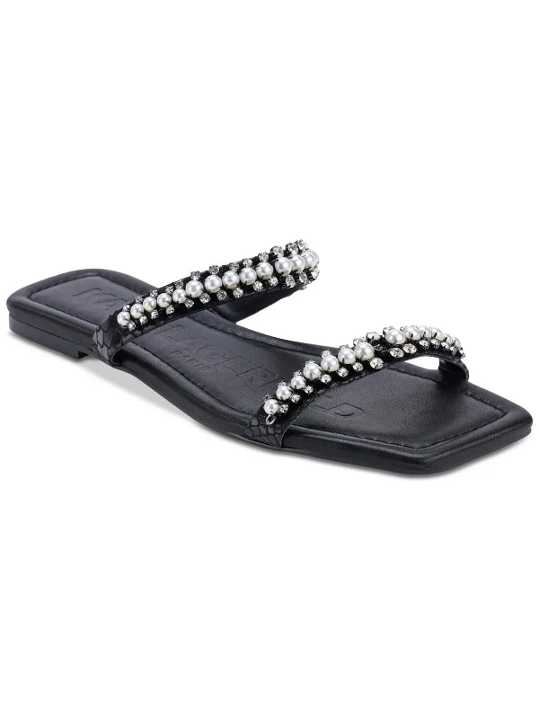 Anti - Slip Women's Sandals with a Grooved Sole in Green for Outdoor AdventuresPayzlee Womens Faux Leather Rhinestone Slide Sandals Anti - Slip Women's Sandals with a Grooved Sole in Green for Outdoor AdventuresPayzlee Womens Faux Leather Rhinestone Slide Sandals
