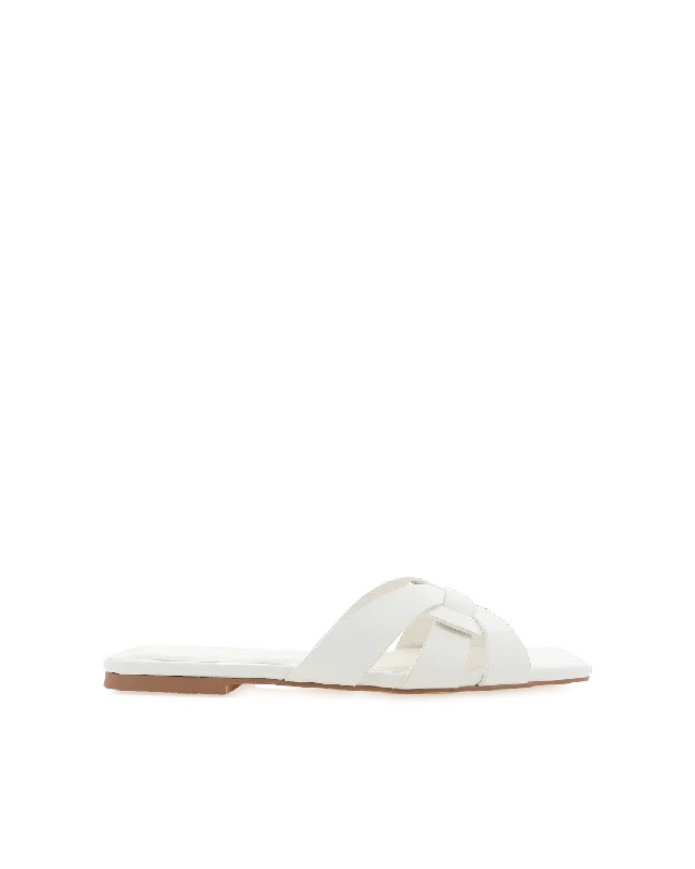 Women's Ankle - Strap Sandals with a Block Heel in Red for a Sophisticated StyleRYLEY - WHITE Women's Ankle - Strap Sandals with a Block Heel in Red for a Sophisticated StyleRYLEY - WHITE
