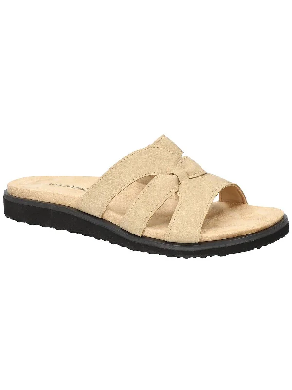 Plus Size Women's Wide - Width Platform Sandals in Black for Added Comfort and HeightSkai Womens Faux Suede Slip On Slide Sandals Plus Size Women's Wide - Width Platform Sandals in Black for Added Comfort and HeightSkai Womens Faux Suede Slip On Slide Sandals