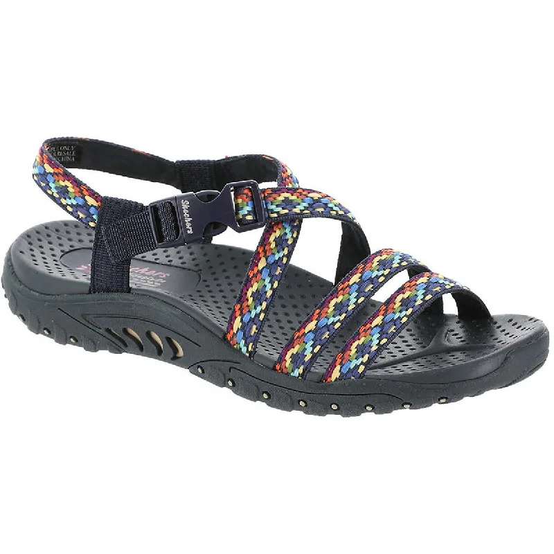 Women's Rhinestone - Embellished Open - Toe Sandals in Silver for a Glamorous Party LookSkechers Womens Reggae Dream Weaver Pattern Ankle Strap Women's Rhinestone - Embellished Open - Toe Sandals in Silver for a Glamorous Party LookSkechers Womens Reggae Dream Weaver Pattern Ankle Strap