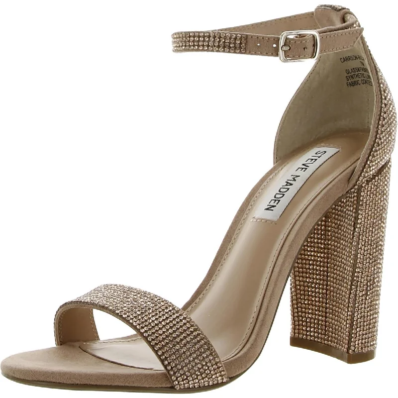 Women's Sandals with a Floral - Printed Upper in Pink for a Feminine Spring LookSteve Madden Women's Carrson Rhinestone Ankle Strap Block Heeled Sandals Women's Sandals with a Floral - Printed Upper in Pink for a Feminine Spring LookSteve Madden Women's Carrson Rhinestone Ankle Strap Block Heeled Sandals