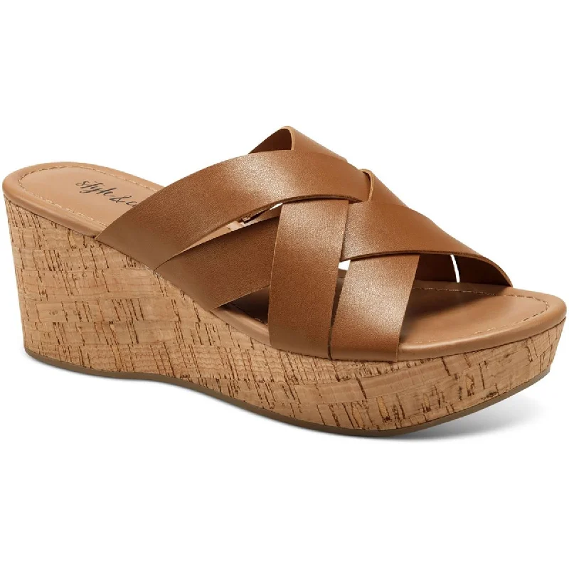 Sustainable Women's Recycled Material Sandals in Beige for Eco - Conscious ShoppersStyle & Co. Womens VIOLETTE Cork Wedge Sandals Sustainable Women's Recycled Material Sandals in Beige for Eco - Conscious ShoppersStyle & Co. Womens VIOLETTE Cork Wedge Sandals