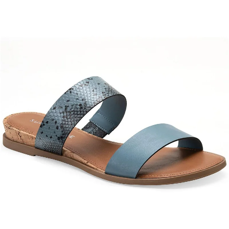 Women's Sandals with a Floral - Printed Upper in Pink for a Feminine Spring LookSun + Stone Womens Open Toe Slide Sandals Women's Sandals with a Floral - Printed Upper in Pink for a Feminine Spring LookSun + Stone Womens Open Toe Slide Sandals