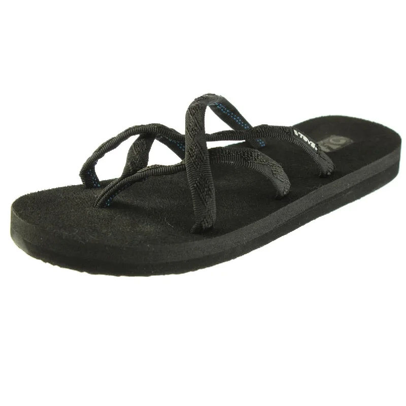 Elastic - Strap Women's Sandals with a Padded Toe in Teal for Easy On - and - OffTeva Womens Olowahu Strappy Thong Slide Sandals Elastic - Strap Women's Sandals with a Padded Toe in Teal for Easy On - and - OffTeva Womens Olowahu Strappy Thong Slide Sandals