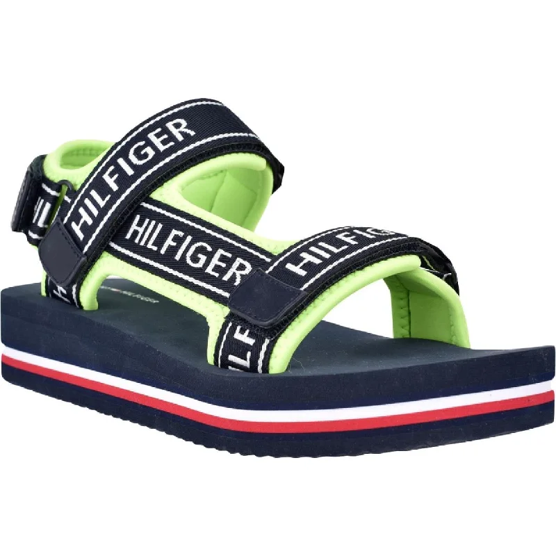 Shock - Absorbing Women's Sandals with a Soft Insole in Black for Active LifestylesTommy Hilfiger Womens Nurii Logo Ankle Strap Flatform Sandals Shock - Absorbing Women's Sandals with a Soft Insole in Black for Active LifestylesTommy Hilfiger Womens Nurii Logo Ankle Strap Flatform Sandals
