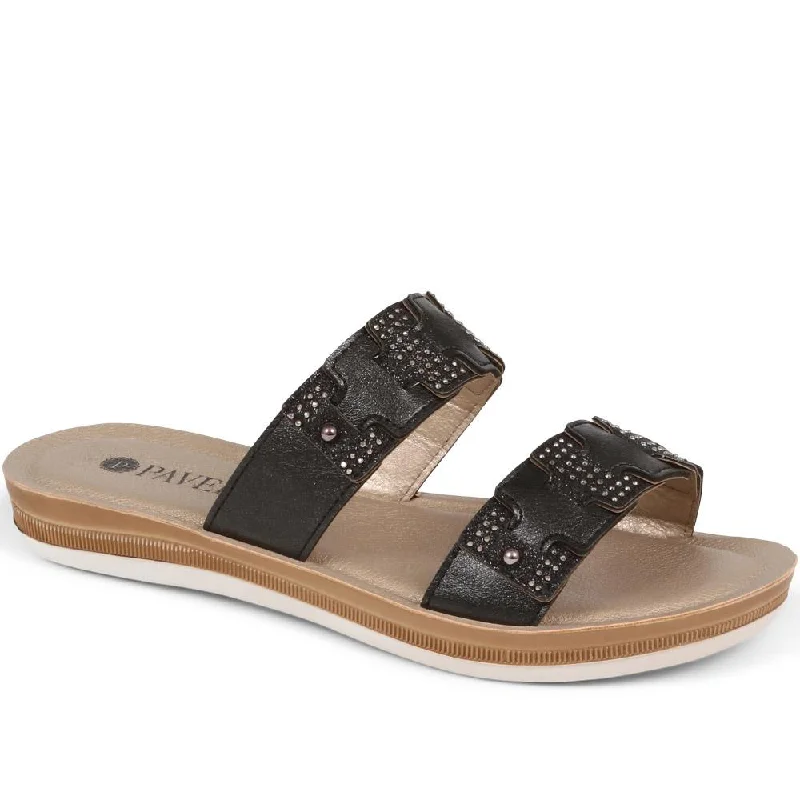 Waterproof Women's Rubber Beach Sandals with Arch Support in Blue for Water ActivitiesTwo Strap Mule Sandals - INB37035 / 323 595 Waterproof Women's Rubber Beach Sandals with Arch Support in Blue for Water ActivitiesTwo Strap Mule Sandals - INB37035 / 323 595
