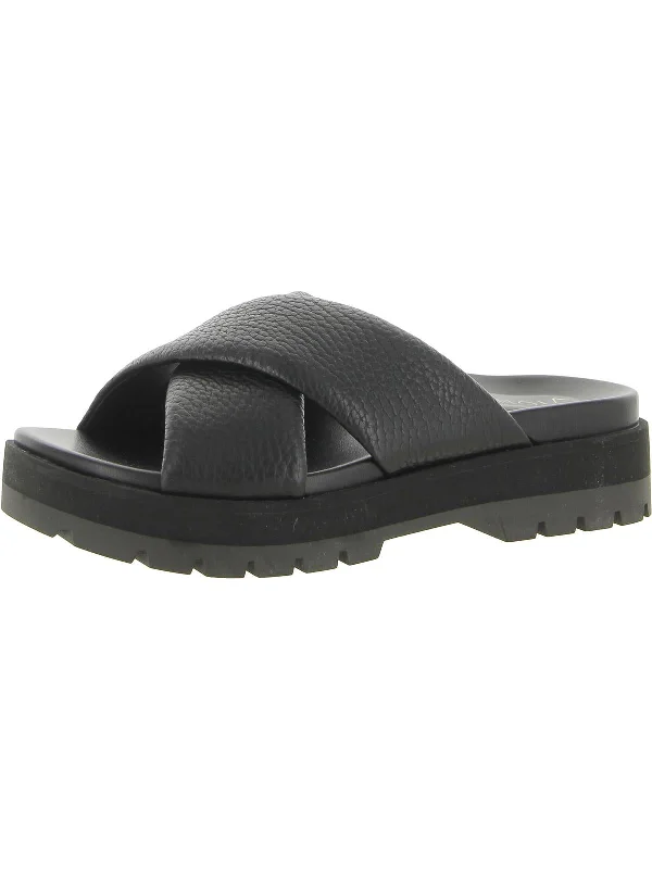 Anti - Slip Women's Sandals with a Grooved Sole in Green for Outdoor AdventuresVesta Womens Criss-Cross Front Slip On Platform Sandals Anti - Slip Women's Sandals with a Grooved Sole in Green for Outdoor AdventuresVesta Womens Criss-Cross Front Slip On Platform Sandals
