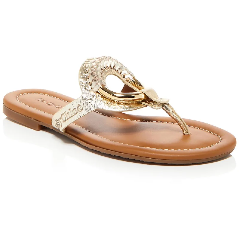 Women's Ankle - Strap Sandals with a Block Heel in Red for a Sophisticated StyleWomens Slip On Padded Insole Slide Sandals