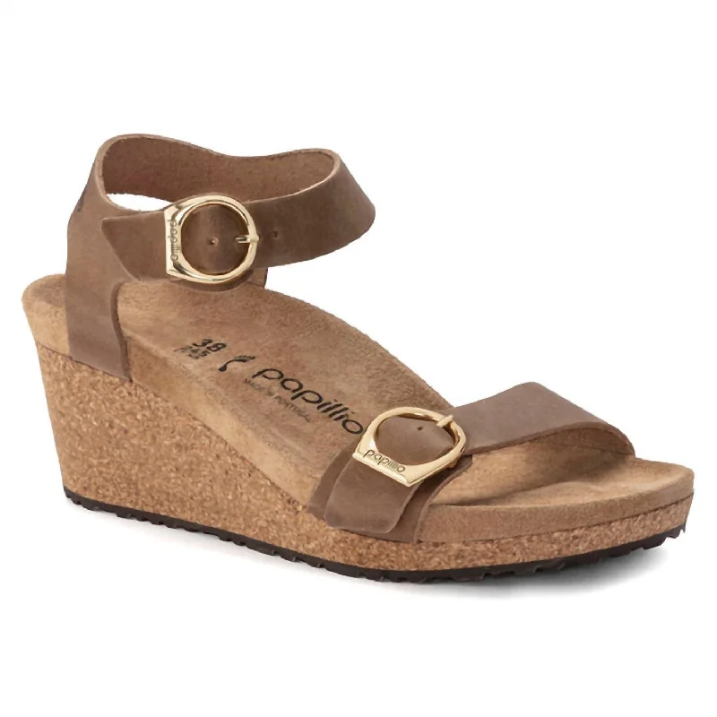 Child - Friendly Women's Sandals with a Secure Buckle in Purple for Moms on the GoWomen's Soley Ring Buckle Sandals In Cognac Child - Friendly Women's Sandals with a Secure Buckle in Purple for Moms on the GoWomen's Soley Ring Buckle Sandals In Cognac
