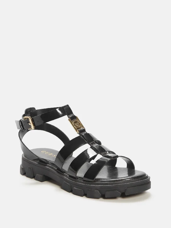 Plus Size Women's Wide - Width Platform Sandals in Black for Added Comfort and HeightYalena Fishermen Sandals Plus Size Women's Wide - Width Platform Sandals in Black for Added Comfort and HeightYalena Fishermen Sandals