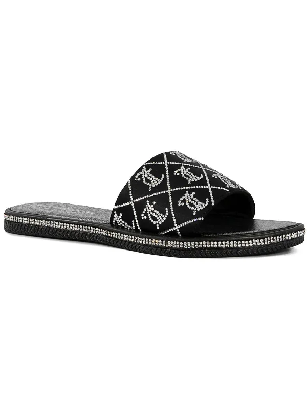 Women's Sandals with a Glitter - Coated Strap in Gold for a Sparkly Summer OutfitYOGAA Womens Rhinestone Slip On Slide Sandals Women's Sandals with a Glitter - Coated Strap in Gold for a Sparkly Summer OutfitYOGAA Womens Rhinestone Slip On Slide Sandals