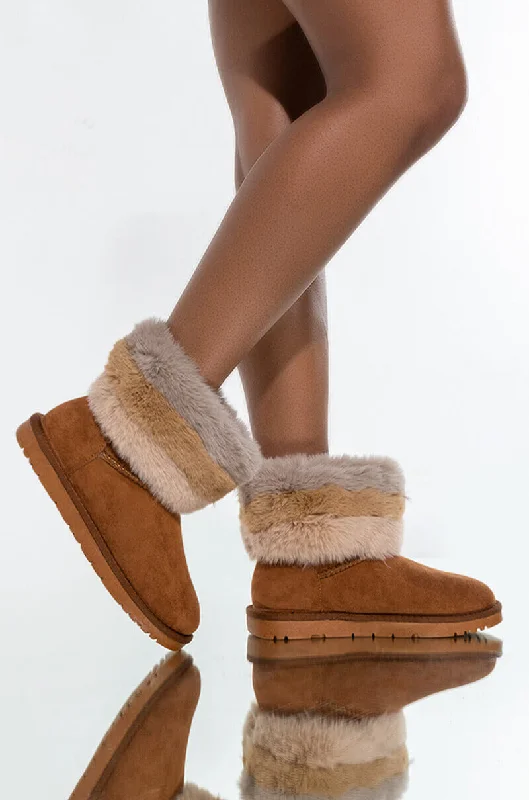 AZALEA WANG STUCK ON YOU FLAT BOOTIE IN BEIGE