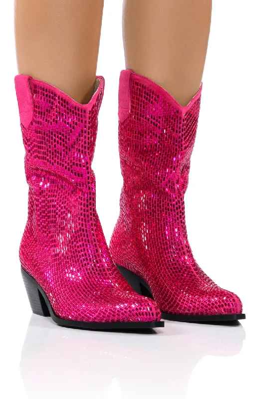Women's Over - the - Knee Suede Boots in Taupe for a Stylish and Sophisticated OutfitAZALEA WANG WELLINGTON WESTERN EMBELLISHED BOOTIE IN FUCHSIA Women's Over - the - Knee Suede Boots in Taupe for a Stylish and Sophisticated OutfitAZALEA WANG WELLINGTON WESTERN EMBELLISHED BOOTIE IN FUCHSIA