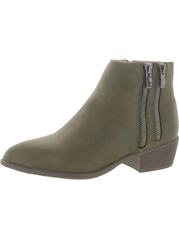 Women's Knee - High Lace - Up Boots in Brown with Buckle Accents for a Western VibeWomens Faux Suede Ankle Booties Women's Knee - High Lace - Up Boots in Brown with Buckle Accents for a Western VibeWomens Faux Suede Ankle Booties